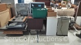 Pallet of Desks, Shredder, Propane Tank, Tube TV, Door Knobs & 2 Sinks