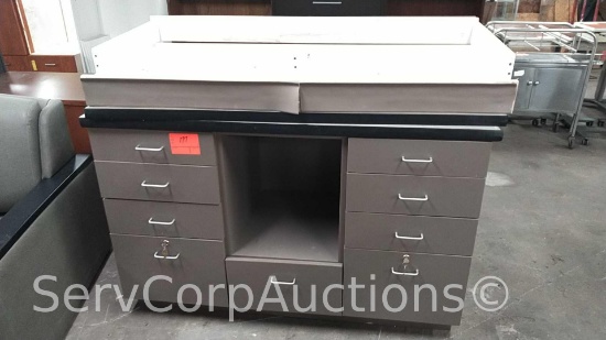 54" Medical Locking Storage Dresser, with key (Seller: St. Tammany Parish Hospital)