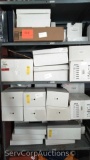 Lot on 4 Shelves of Various Binder Rings & Binding Covers