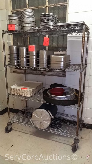 Wire 4'x2' Transport Shelving Unit
