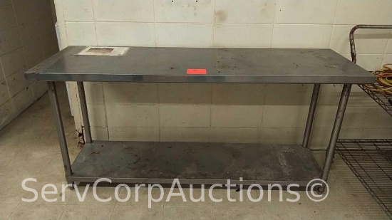 Stainless Top 6' x 2' Table