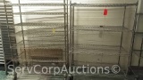 Lot of 2 Wire 4'x2' Transport Shelving Units