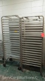 Lot of 2 End Load Sheet Pan Transport Racks