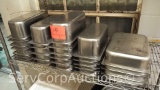 Lot on Shelf of Various Stainless Inserts