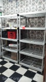 Lot of 2 Plastic Shelving Units, Contents Not Included