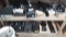 Lot on 2 Shelves of Various Landline Cordless Phones, Battery Back-ups, Board Reader, Star Receipt