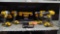 Lot on Shelf of Various DeWalt 20-Volt Cordless & Impact Drills Works