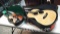 Lot on Shelf of Antonius Stradivarius Cremonensis (Faciebat Anno 1713) Violin & Horner H10200 Guitar