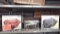 Lot on Shelf of Vintage Jaguar XK120 Roadster Plastic Model Kit, Vintage 1962 Rolls Royce Silver