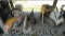 Lot on Shelf of Stihl, Wacker Neuson and Bosch Concrete Saws