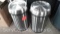 Lot of 2 Alpine Stainless Flip Top Trash Receptacles