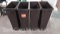 Lot of 4 Square Trash Receptacles