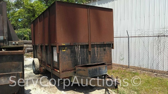 14' Debris Trailer, No Title, As Is, Missing 2 Tires 'PARTS ONLY'