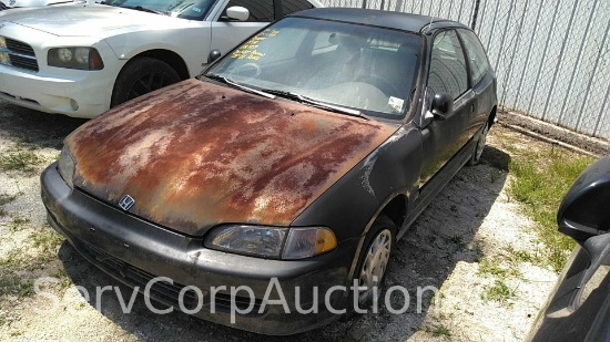 1994 Honda Civic Passenger Car, VIN # 2HGEH2367RH526159 No Key