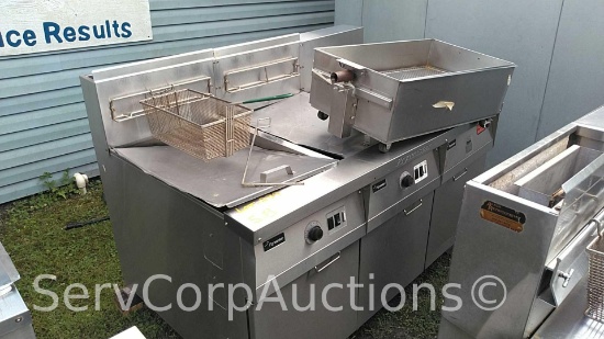 Fry Master Filter Magic II Commercial 2-Well Gas Deep Fryer with Filtering Pan (Seller: St. Tammany