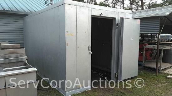 Kolpak Walk In Cooler with Kolpak Condenser/Blower Fans, Condenser was Pumped Down, Outside