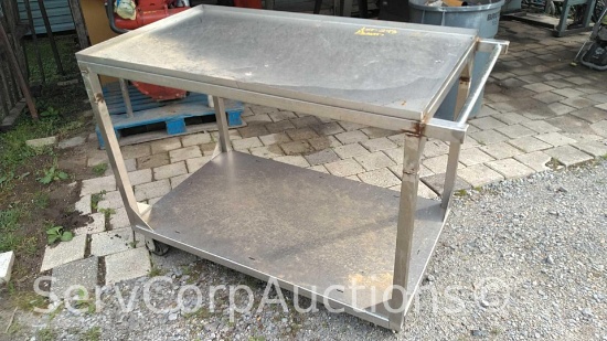 Stainless 49"x28" 4-Wheel Transport Cart