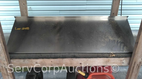 Lot on Shelf of 4' Stainless Shelf