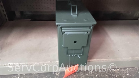 Lot on Shelf of 1 New Ammo Cans/Boxes