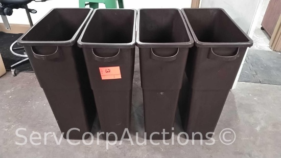 Lot of 4 Square Trash Receptacles