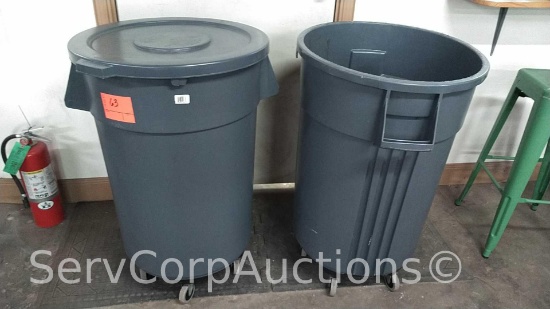 Lot of 2 Gator 44-Gallon Commercial Waste Containers