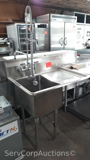 36" Single Stainless Wash Sink