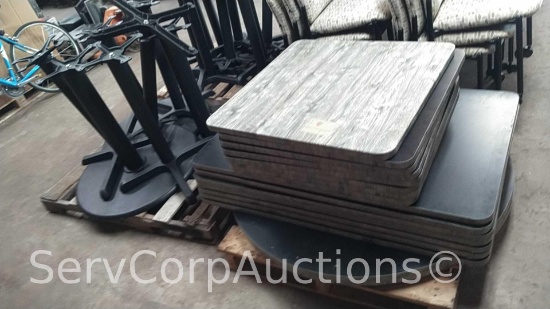 Lot of 17 Various Dining Tables with Bases