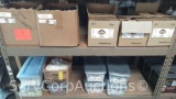 Lot on 2 Shelves of Peppercorn, Sea Salt, Salt/Pepper, Pretzel Salt, Sugar, Chipotle, Habanero &
