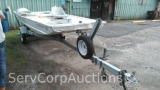 2005 Alumaweld 14-Ft Boat HIN: AWLC0710A505, No Motor with Homemade Trailer
