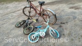 Lot of 2 Toddlers and 1 Adult Bikes