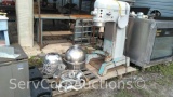 Lot on 2 Pallets of Hobart 60-Quart Mixer with Bowls, Whips, Corkscrew, Scrapper & Adapter (Seller: