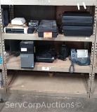 Lot on 3 Shelves of Netopia Ethernet Hub, 2 CCTV Wireless AV Receiver Switches, 2 Asus Wireless N150