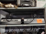 Lot on Shelf of 2 Atomic 3000 DMX Strobe Lights