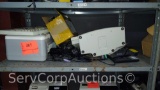 Lot on Shelf of HP Printer, Various Keyboards, Gateway Profile Computer