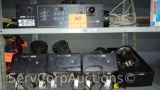 Lot on 2 Shelves of Synchro Pin Lynx Lighting System with 4 Lynx Track Lights