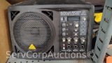 Lot on Shelf of Behringer Eurolive B207 MP3/Monitor Speaker System