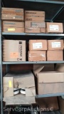Lot on 3 Shelves of Various Bulbs U-Shape, Outdoor/Indoor Flood Lights, 130V (Seller: City of