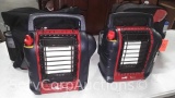 Lot on Shelf of 2 Propane Mr. Heaters Camping Heaters