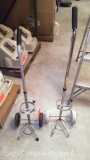 Lot of 2 Portable Oxygen Tank Dollies