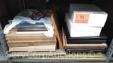 Lot on Shelf of Various Size Picture Frames, Photo Boundaries (Seller: City of Slidell)