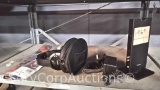 Lot on Shelf of 2 Kites, Sony Headphone, Polar Optic Glasses, Sony Stereo Transmitter