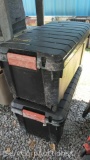 Lot of (2) 3' Heavy Duty Black Storage Bins