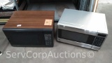 Lot on Shelf of LG & Sharp Counter Microwaves