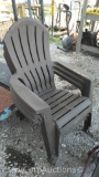 Lot of 3 Plastic Patio Chairs