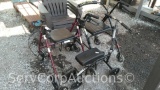Lot of 3 Various Walkers (2) Collapsable, (1) Knee