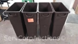 Lot of 4 Square Trash Receptacles