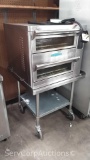Turbo Chef Pizza Oven with Stainless 4-Wheel Cart