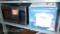 Lot on Shelf of Hamilton Beach Microwave, Proctor Silex Crock Pot