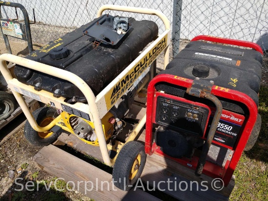 Lot on Pallet of McCulloch FG5700AK Generator-Missing Parts and Troy Bilt 3550-Watt