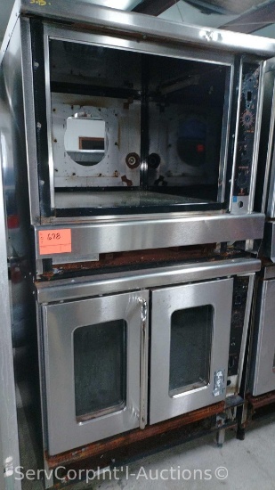 Montague Commercial Double Stack Gas Oven, Missing Doors, Knobs, Blowers Parts Only (Seller: St.